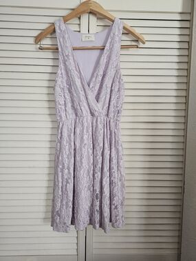 Everly Lavender Lace Mini Dress